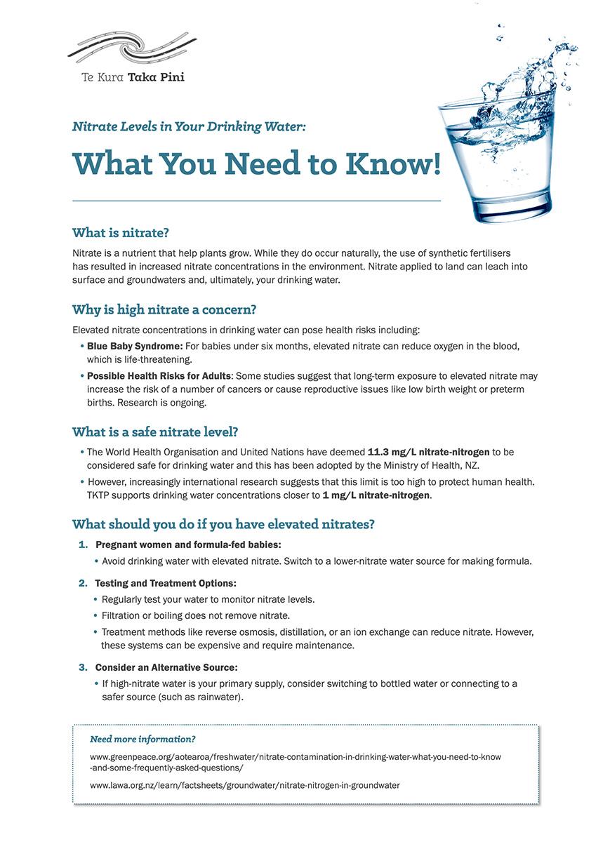 Nitrate Levels in Your Drinking Water